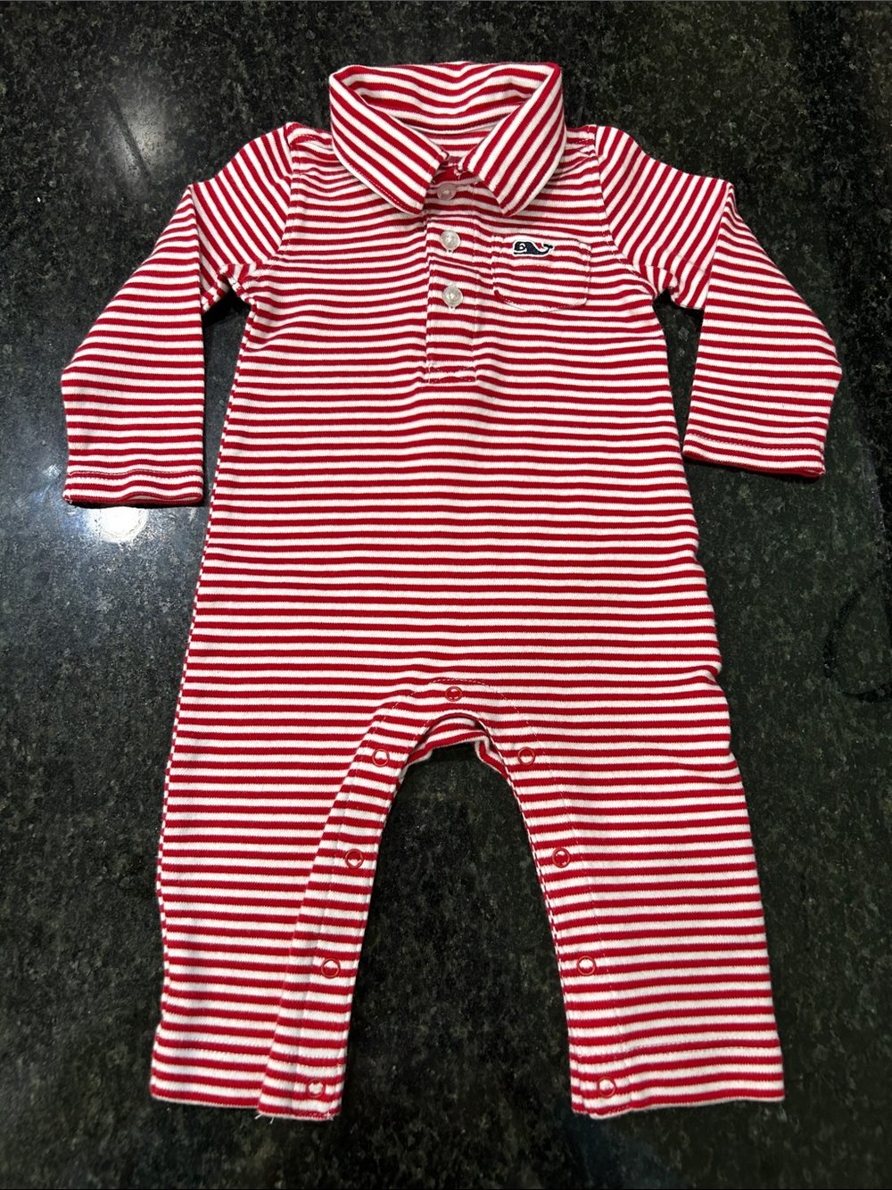 vineyard vines infant 3-6 month sleeper, long sleeve 100% Pima Cotton (H-30)